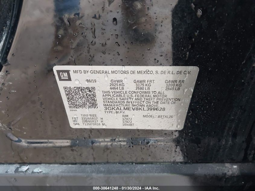 2019 GMC TERRAIN SLE - 3GKALMEV8KL399628