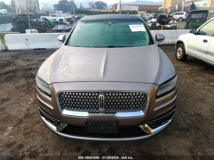 2019 LINCOLN NAUTILUS SELECT - 2LMPJ6K92KBL36728