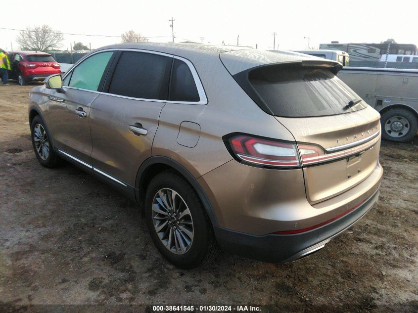 2019 LINCOLN NAUTILUS SELECT - 2LMPJ6K92KBL36728
