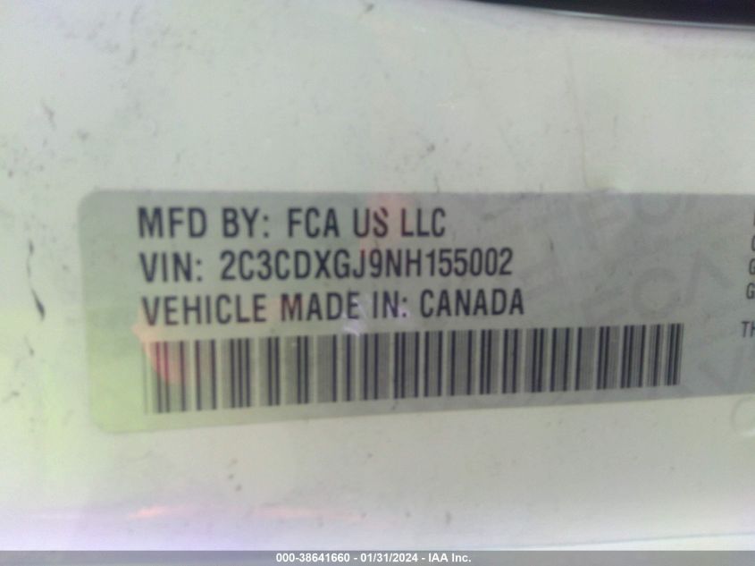 2022 DODGE CHARGER SCAT PACK - 2C3CDXGJ9NH155002