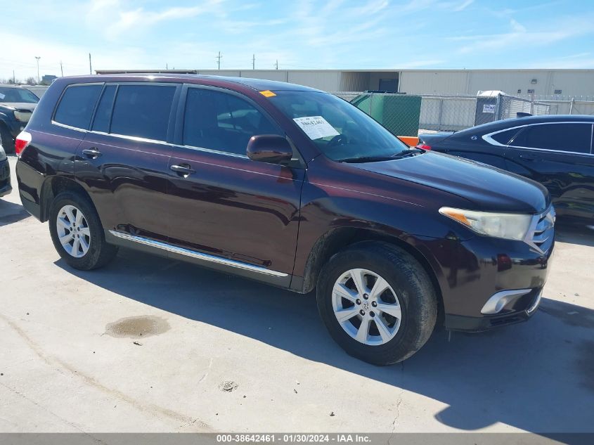 2013 TOYOTA HIGHLANDER BASE V6 - 5TDZK3EH9DS111165