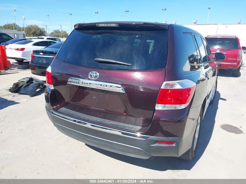 2013 TOYOTA HIGHLANDER BASE V6 - 5TDZK3EH9DS111165