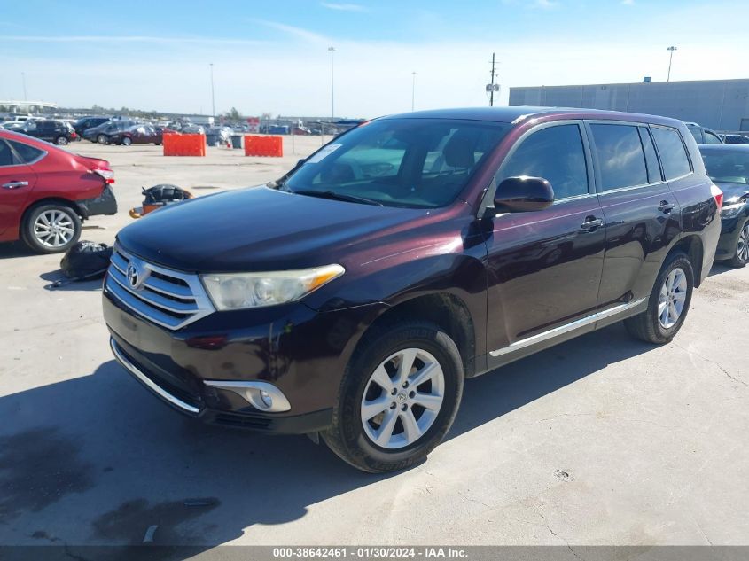 2013 TOYOTA HIGHLANDER BASE V6 - 5TDZK3EH9DS111165