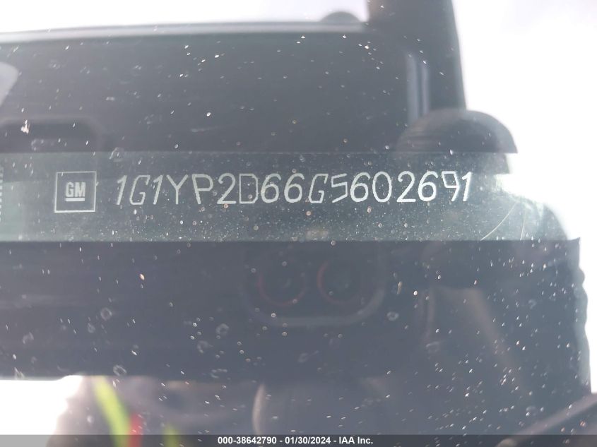 2016 CHEVROLET CORVETTE Z06 - 1G1YP2D66G5602691