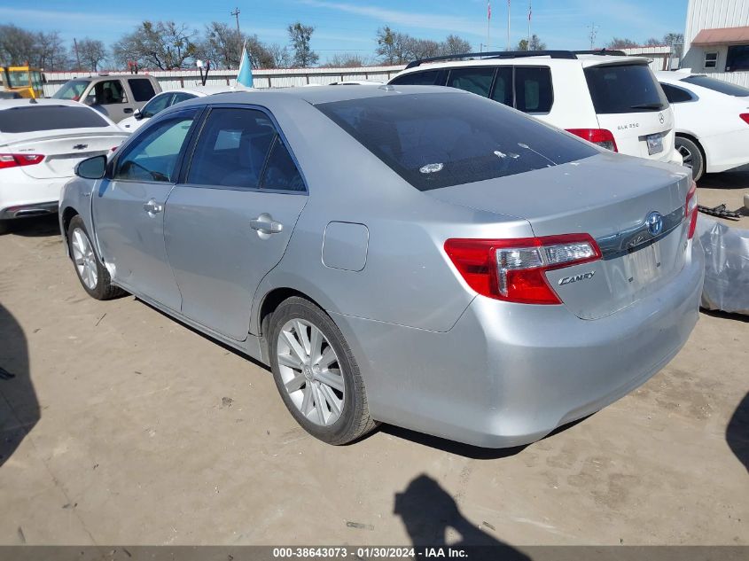2014 TOYOTA CAMRY HYBRID XLE - 4T1BD1FK2EU108921