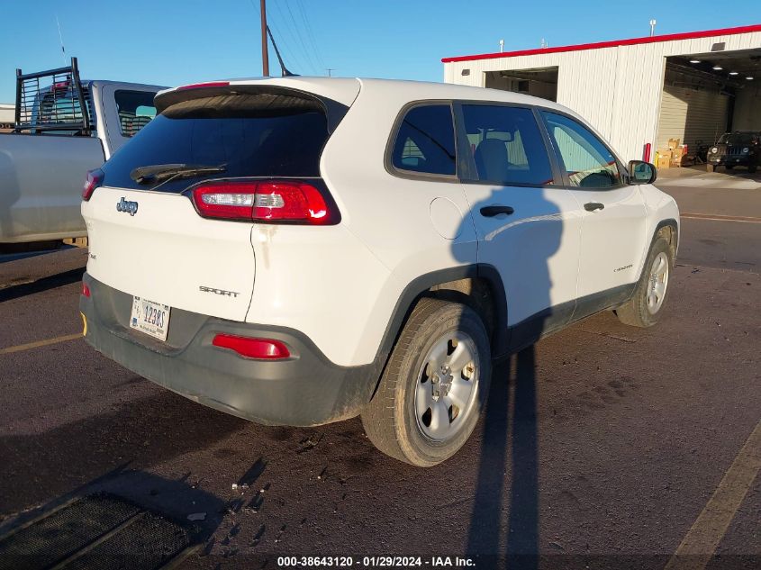 2016 JEEP CHEROKEE SPORT - 1C4PJMAB9GW313901