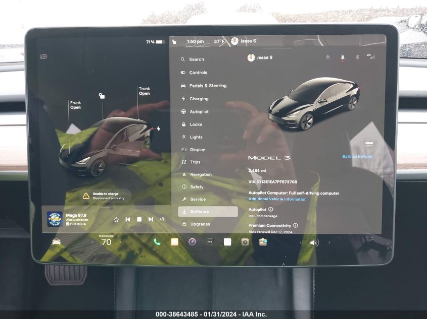 2023 TESLA MODEL 3 - 5YJ3E1EA7PF673708