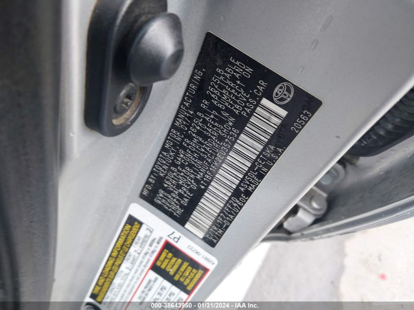2014 TOYOTA CAMRY SE - 4T1BF1FK2EU357536