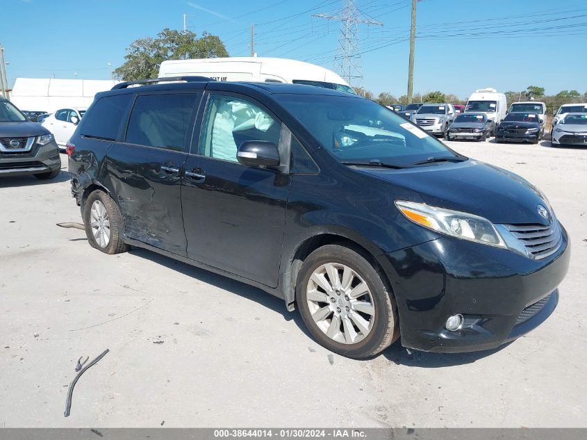 Lot #2523114696 2015 TOYOTA SIENNA LIMITED 7 PASSENGER salvage car