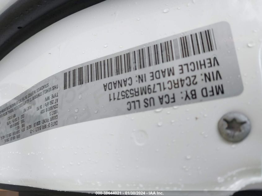 2021 CHRYSLER PACIFICA HYBRID TOURING L - 2C4RC1L79MR535711