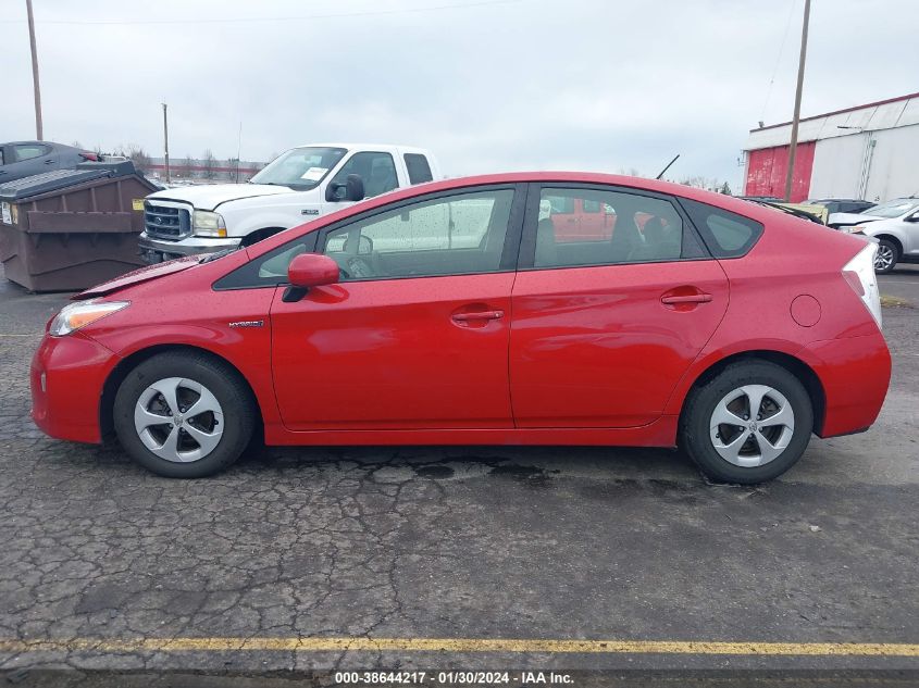 2014 TOYOTA PRIUS THREE - JTDKN3DU9E0368421