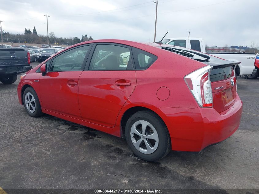2014 TOYOTA PRIUS THREE - JTDKN3DU9E0368421