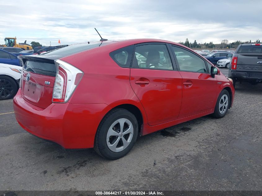 2014 TOYOTA PRIUS THREE - JTDKN3DU9E0368421