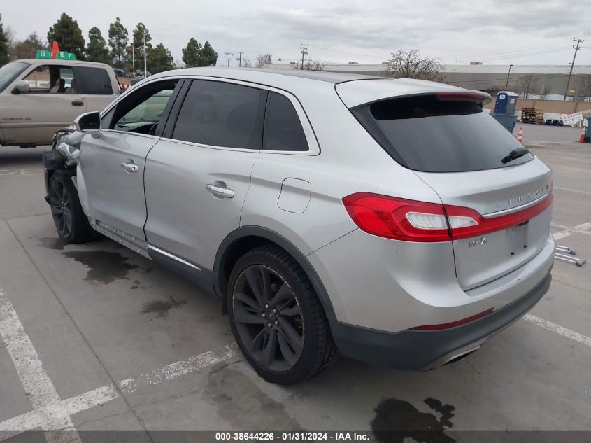 2017 LINCOLN MKX RESERVE - 2LMPJ6LR7HBL16613