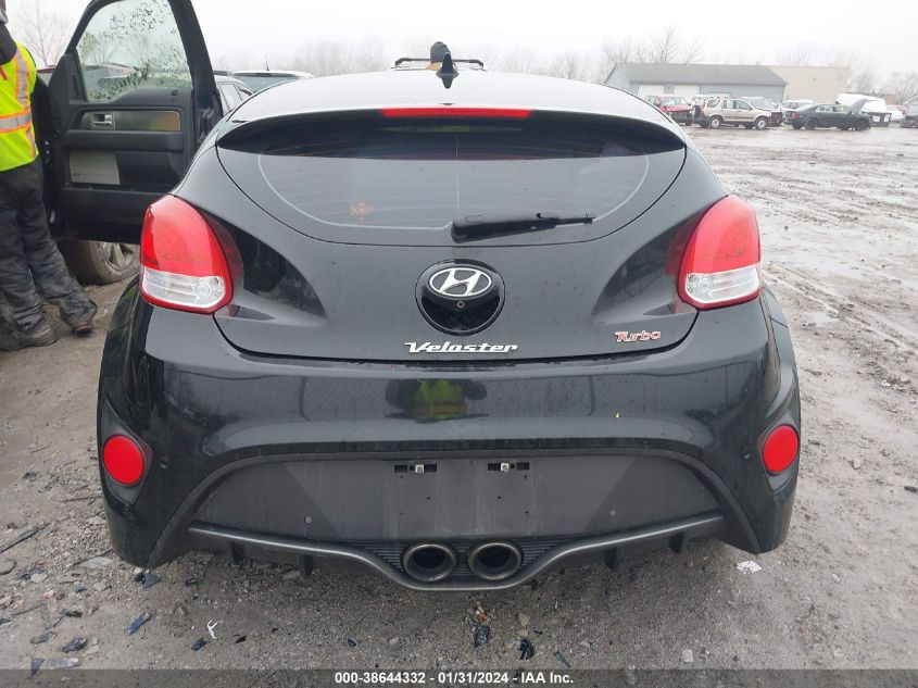 2013 HYUNDAI VELOSTER TURBO W/BLUE - KMHTC6AE1DU115556