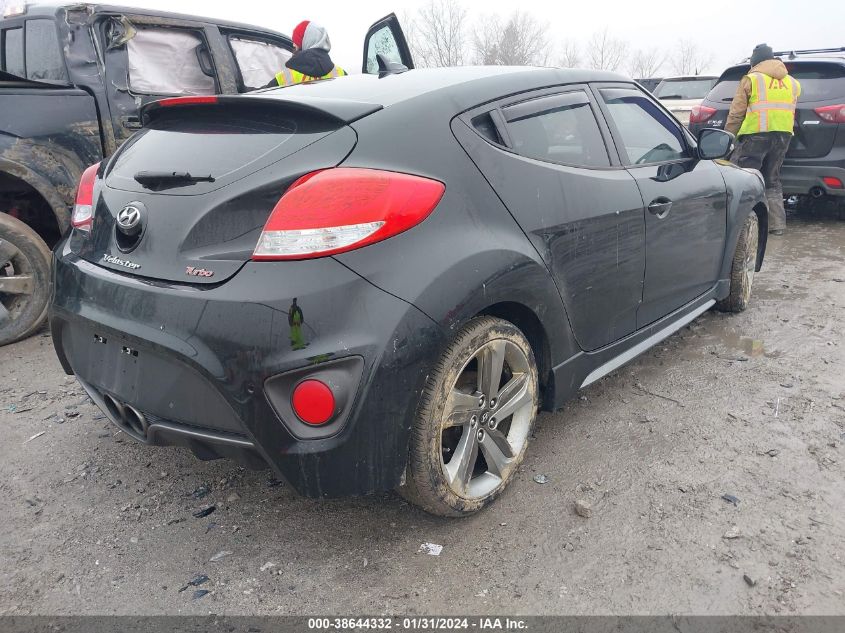2013 HYUNDAI VELOSTER TURBO W/BLUE - KMHTC6AE1DU115556