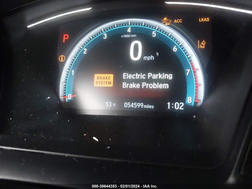 2019 HONDA CIVIC LX - 19XFC2F60KE200332