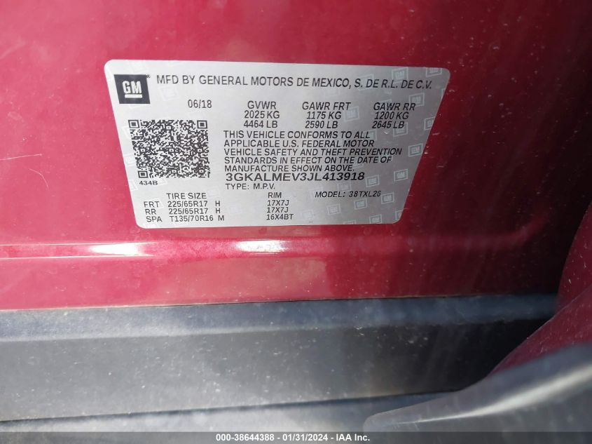 2018 GMC TERRAIN SLE - 3GKALMEV3JL413918