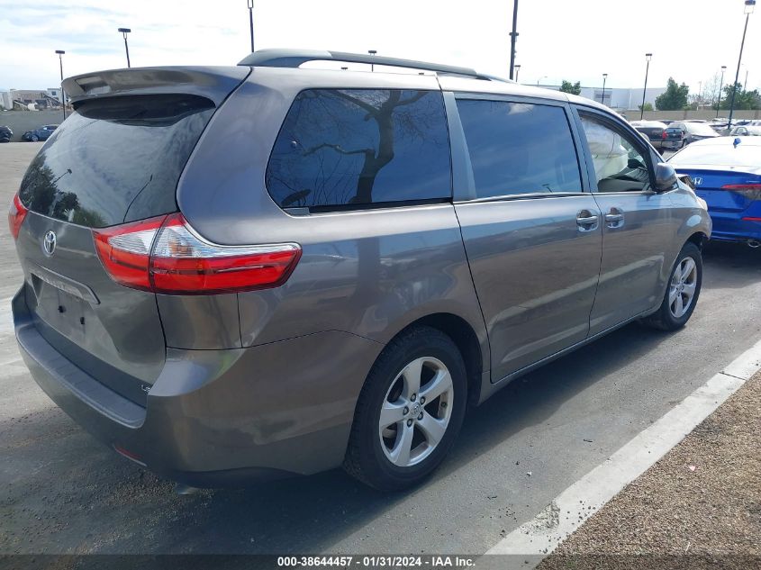 2016 TOYOTA SIENNA LE 8 PASSENGER - 5TDKK3DC7GS731699
