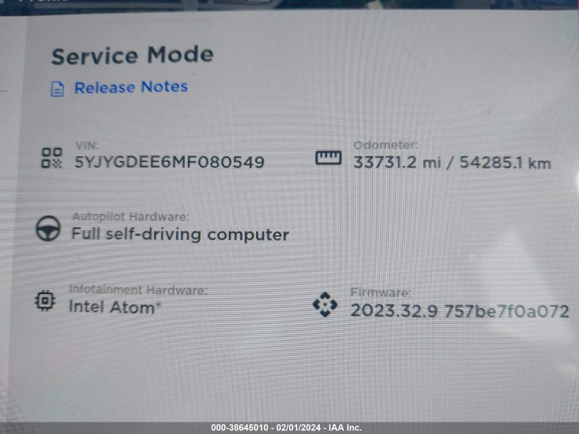 2021 TESLA MODEL Y - 5YJYGDEE6MF080549