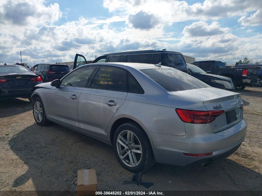 2017 AUDI A4 PREMIUM - WAUANAF48HN032096