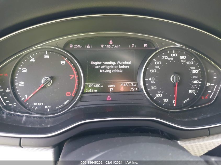 2017 AUDI A4 PREMIUM - WAUANAF48HN032096