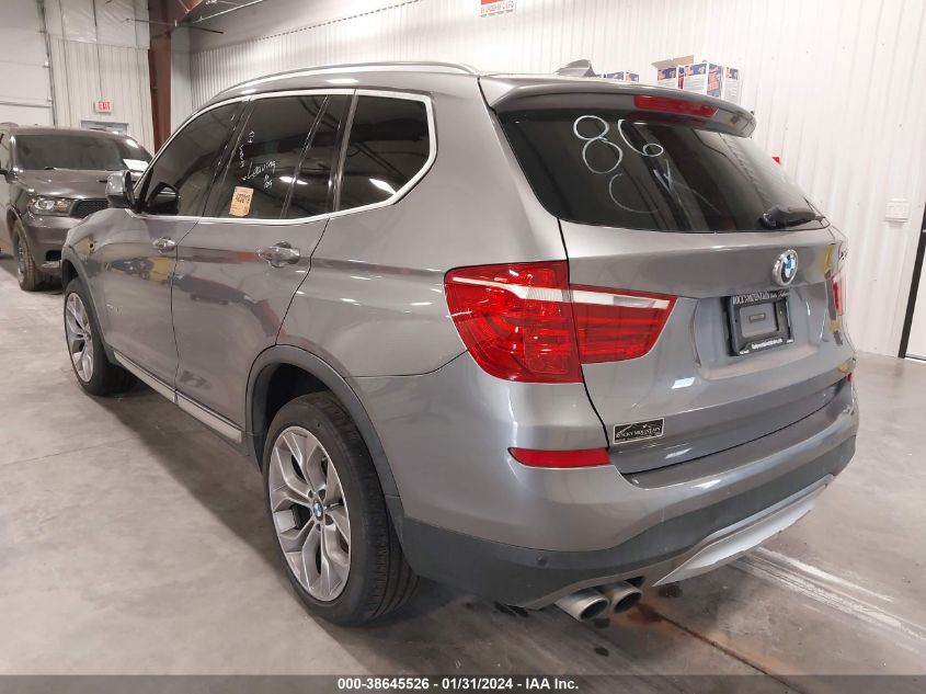 2016 BMW X3 XDRIVE28I - 5UXWX9C54G0D89786