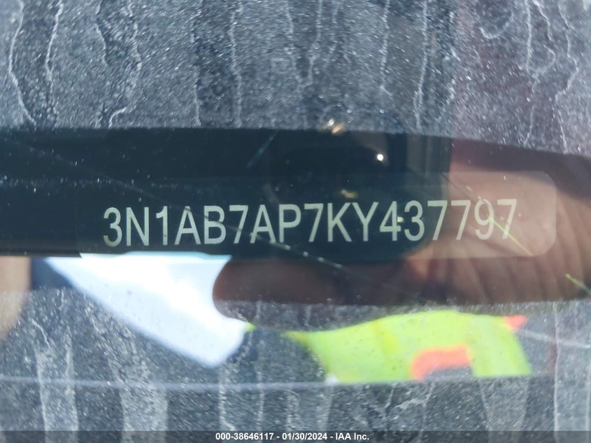 VIN 3N1AB7AP7KY437797 2019 NISSAN SENTRA S