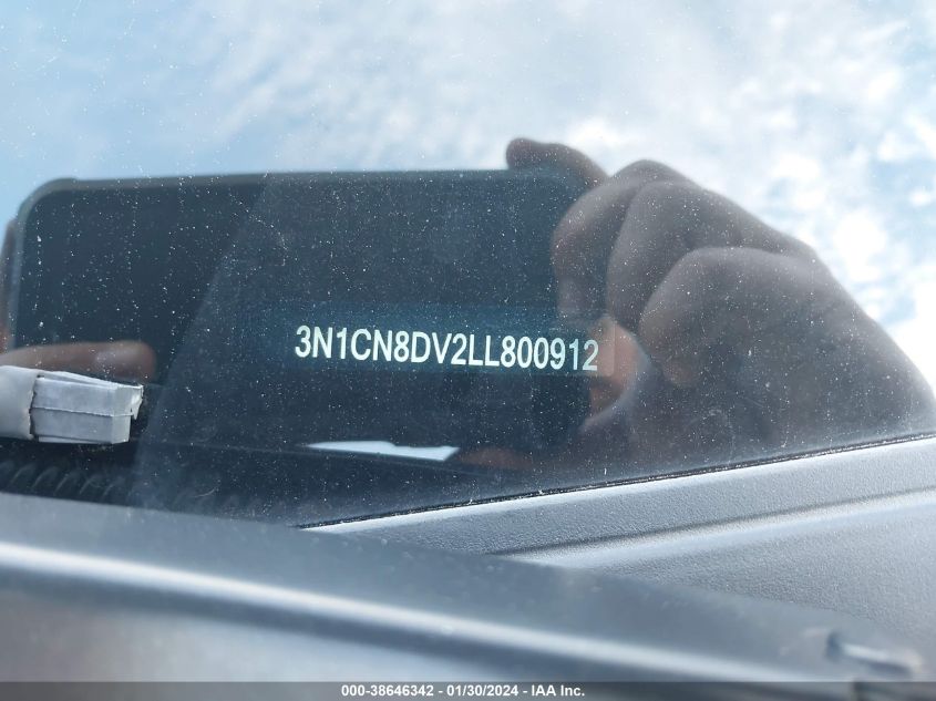 2020 NISSAN VERSA S XTRONIC CVT - 3N1CN8DV2LL800912