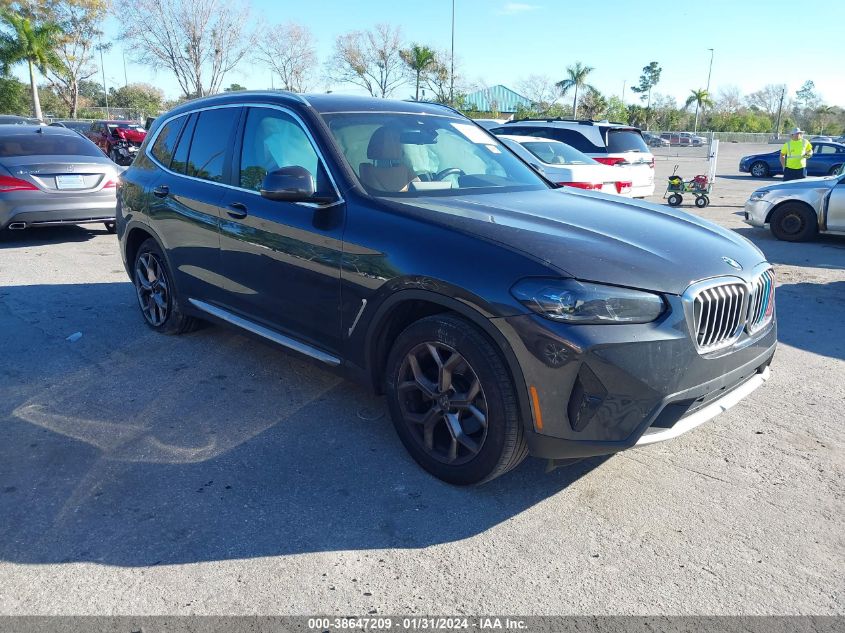 2022 BMW X3 SDRIVE30I - 5UX43DP02N9K81810