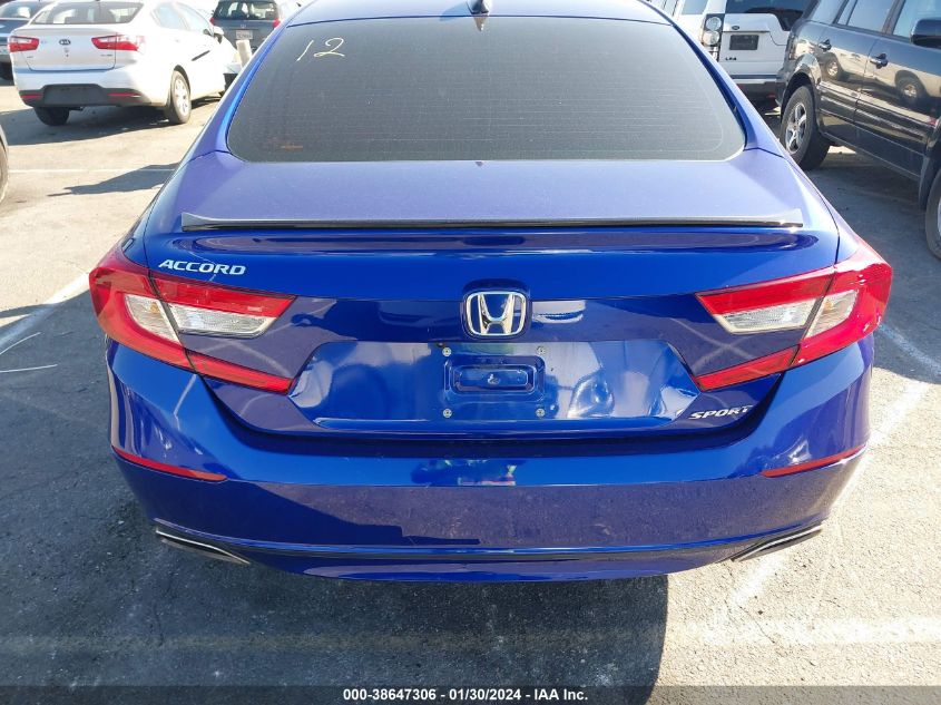 2022 HONDA ACCORD SPORT - 1HGCV1F36NA022027