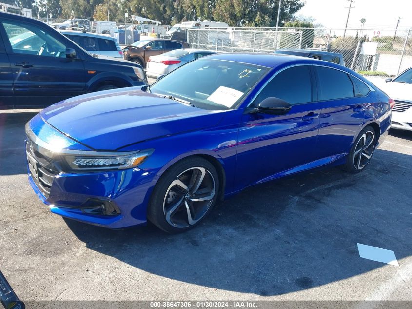 2022 HONDA ACCORD SPORT - 1HGCV1F36NA022027