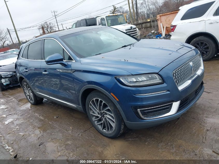 2019 LINCOLN NAUTILUS RESERVE - 2LMPJ8L99KBL41645