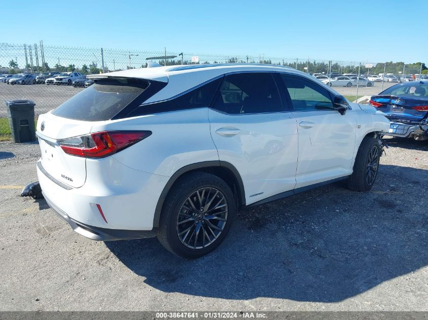 2016 LEXUS RX 450H 450H/BASE/F SPORT - 2T2BGMCA4GC005505