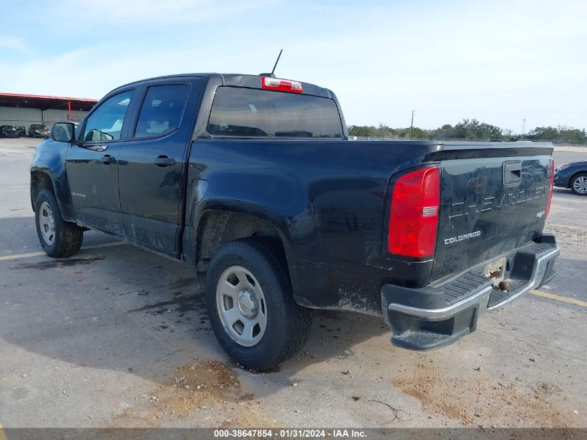 2021 CHEVROLET COLORADO 2WD  SHORT BOX WT - 1GCGSBEA5M1177925