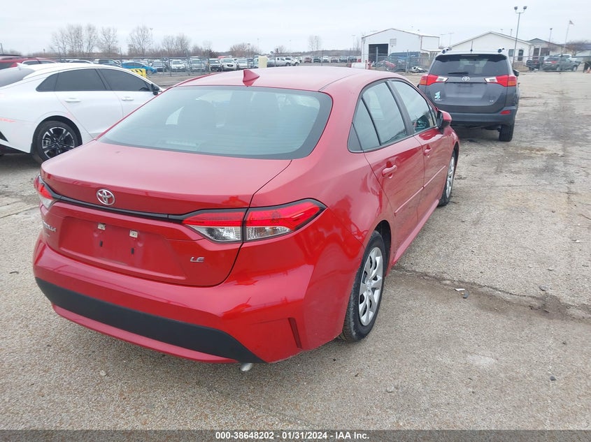VIN 5YFEPRAEXLP134654 2020 TOYOTA COROLLA LE