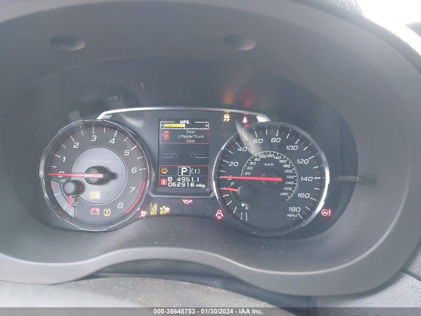 2019 SUBARU WRX PREMIUM - JF1VA1F61K8822644