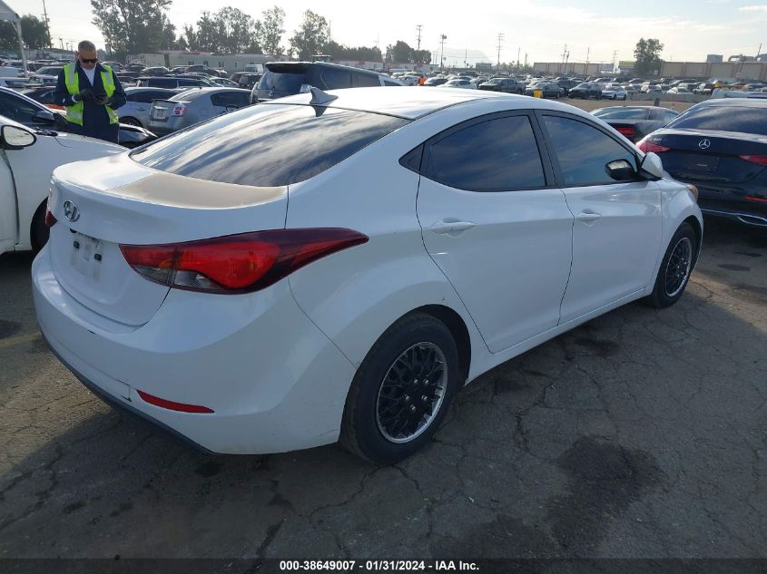 2016 HYUNDAI ELANTRA SE/SPORT/LIMITED - 5NPDH4AEXGH708118
