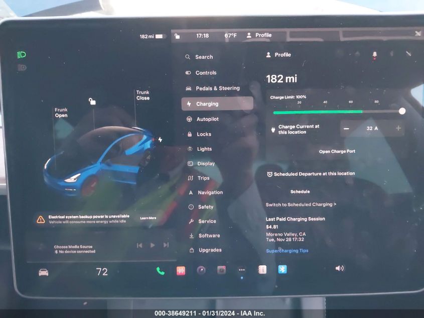 2023 TESLA MODEL 3 REAR-WHEEL DRIVE - 5YJ3E1EA3PF519495