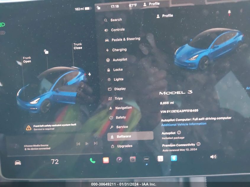 2023 TESLA MODEL 3 REAR-WHEEL DRIVE - 5YJ3E1EA3PF519495