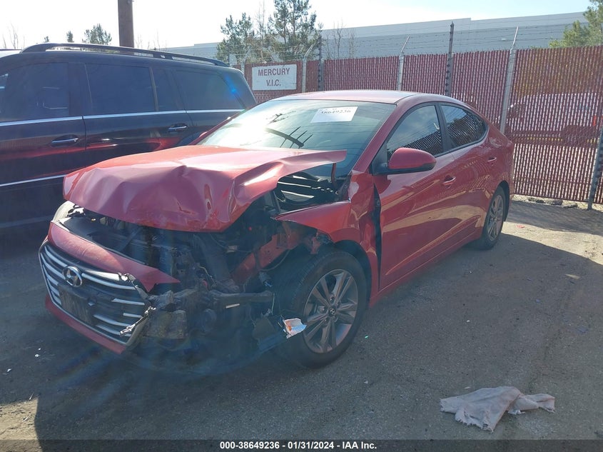 VIN 5NPD84LF4JH266756 2018 HYUNDAI ELANTRA SEL/VALUE/LIMITED