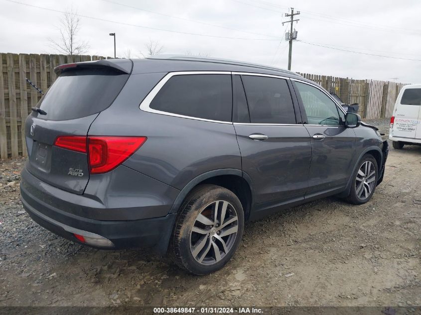 2016 HONDA PILOT ELITE - 5FNYF6H00GB117503