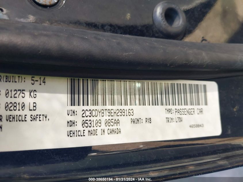 2014 DODGE CHALLENGER R/T - 2C3CDYBT9EH299163