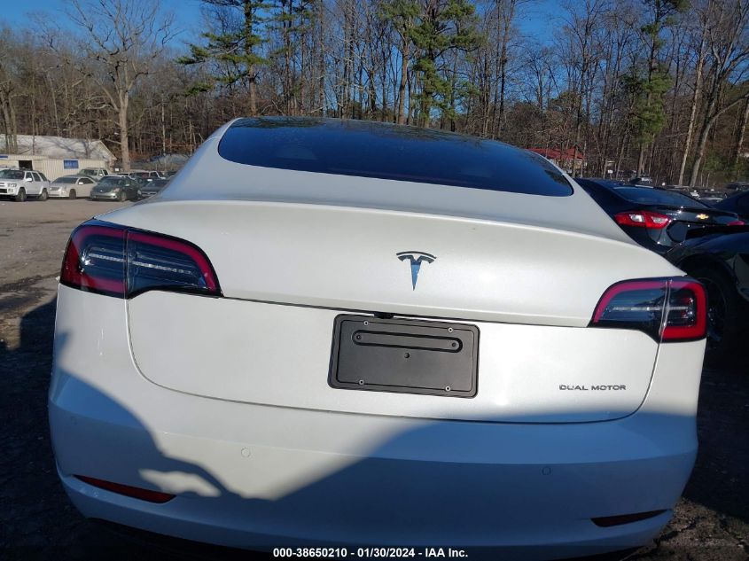 2022 TESLA MODEL 3 LONG RANGE DUAL MOTOR ALL-WHEEL DRIVE - 5YJ3E1EB9NF153368