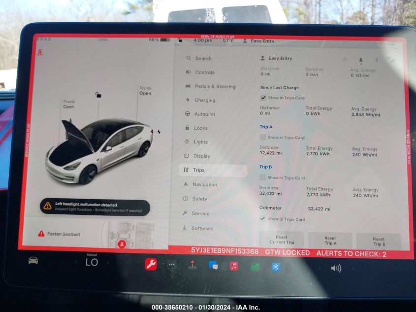 2022 TESLA MODEL 3 LONG RANGE DUAL MOTOR ALL-WHEEL DRIVE - 5YJ3E1EB9NF153368