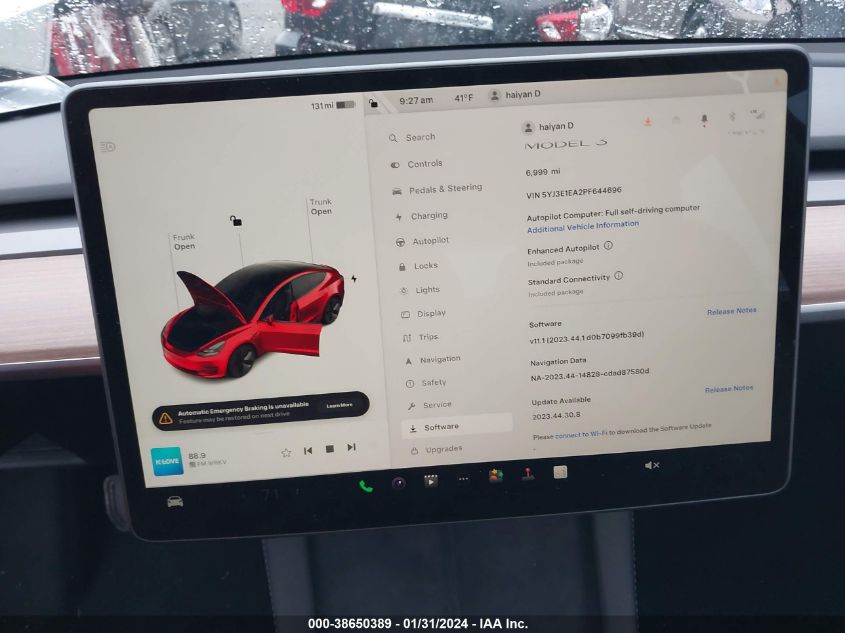 2023 TESLA MODEL 3 - 5YJ3E1EA2PF644696