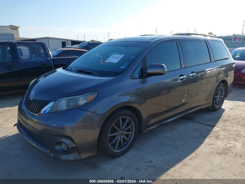 2013 TOYOTA SIENNA SE 8 PASSENGER - 5TDXK3DC7DS368113