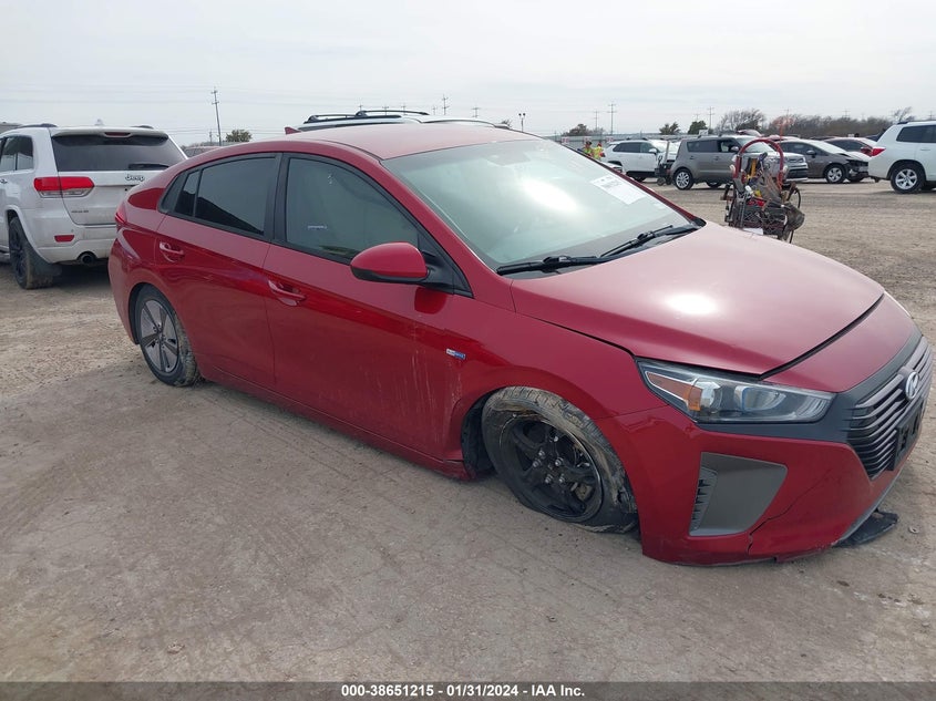 VIN KMHC65LC1KU162533 2019 HYUNDAI IONIQ HYBRID BLUE