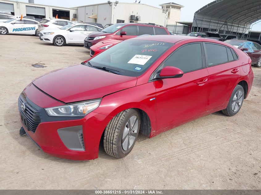 VIN KMHC65LC1KU162533 2019 HYUNDAI IONIQ HYBRID BLUE