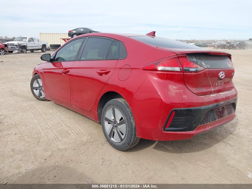 VIN KMHC65LC1KU162533 2019 HYUNDAI IONIQ HYBRID BLUE